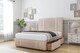 image 4 of Sloomy Kingsley Sand Naples Divan Bed Base 2 Drawers Left Side With 54 Inch Floor Standing Headboard & 12 Inch Matching Footboard | Cream | Sand | Super King | 1