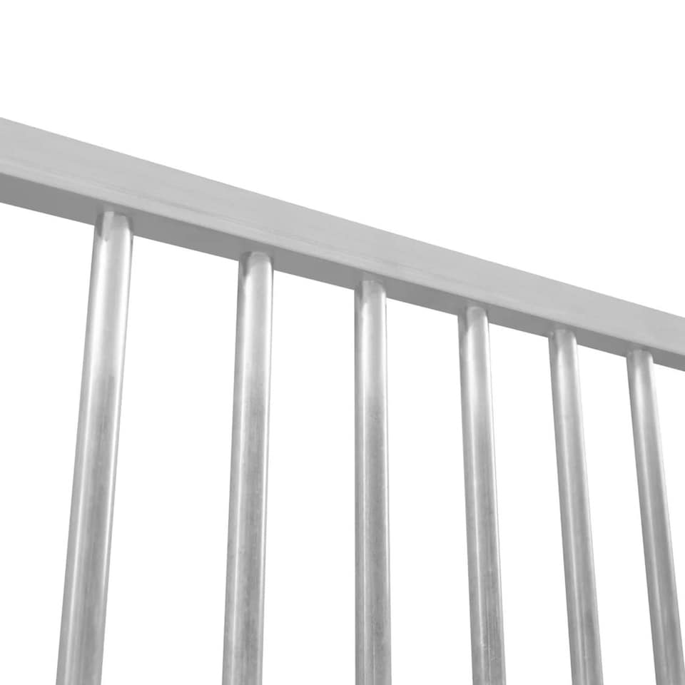 image 1 of 1.5m Dog Run Panel – 8cm Bar Spacing Silver