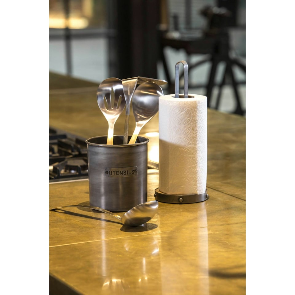 image 1 of KitchenCraft Kitchen Roll Holder Brown Metal