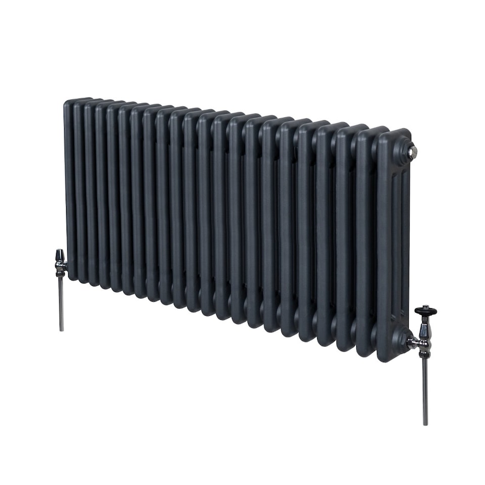 image 1 of Traditional 3 Column Radiator 600 x 1012mm Anthracite Grey