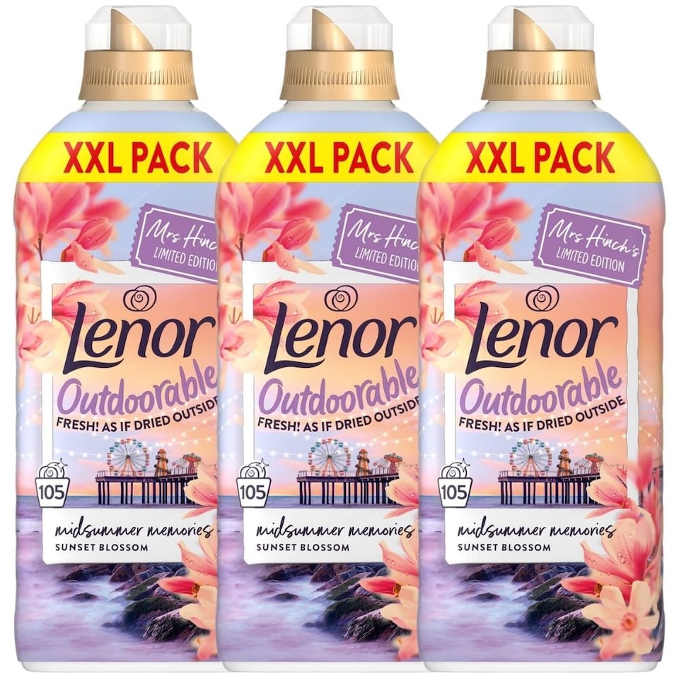 image 1 of Lenor Outdoorables Fabric Conditioner Mrs Hinch's Midsummer Memories 105 Wash | Multi | 3 - Multi | 315 Wash | 3