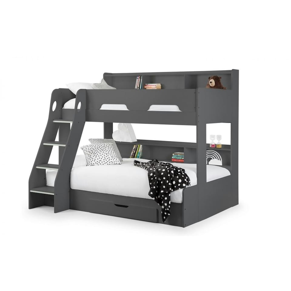 image 1 of Anthracite Triple Sleeper Book Case Bunk Bed 3ft (90cm) - Best Seller