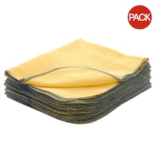 Leecroft Best Yellow Duster Blue Edge 50cm X 40cm (Pack Of 10) - One Colour - One Size