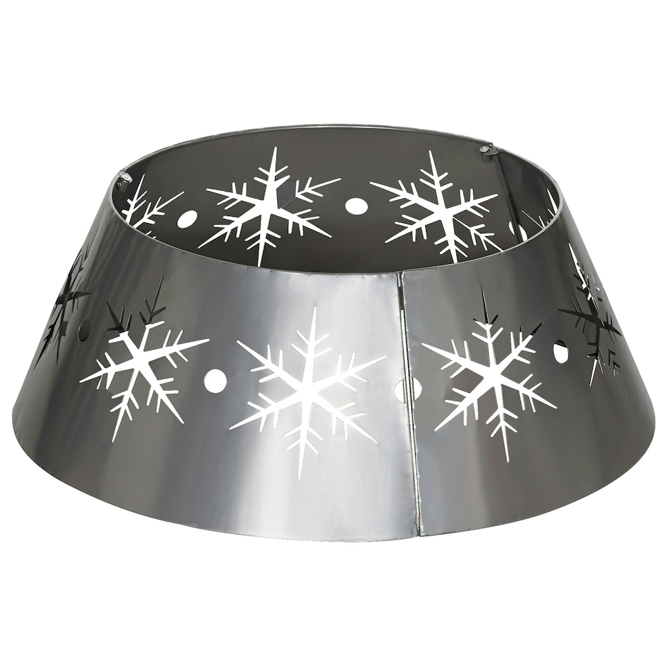 image 1 of HOMCOM Christmas Tree Base Cover with Hollow Snowflake Patterns Xmas Decoration