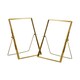 image 1 of Nicola Spring Standing Metal Photo Frames - 5" x 7" - Gold - Pack of 2 | Gold | Gold | One Size