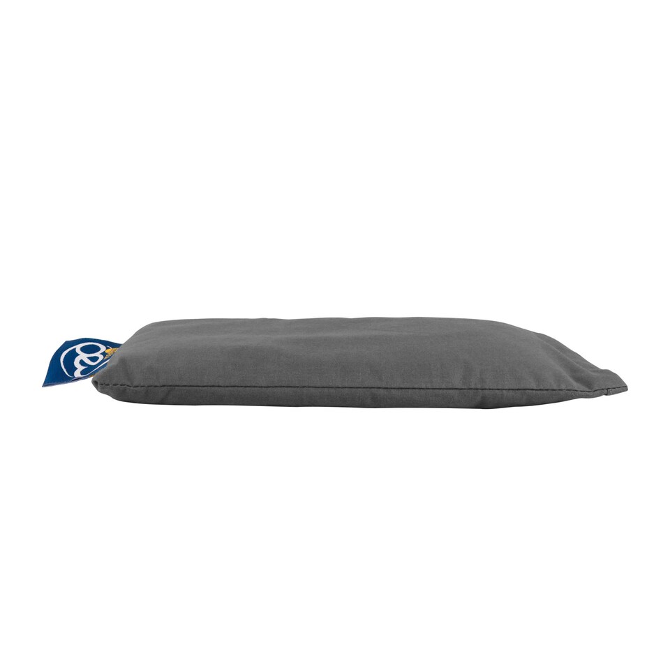 image 1 of Fitness Mad Organic Cotton Eye Pillow — Grey, Lavender & Linseed, Removable Washable Cover | Grey | Grey | One Size