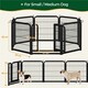 image 3 of Yaheetech 8-Panel Metal Dog Playpen, 60 × 60 cm Black