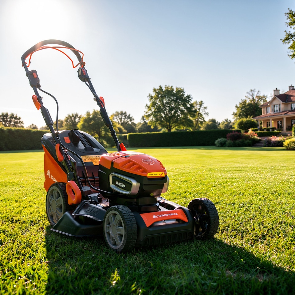 image 1 of Yard Force 58V LFP 46cm Premium Brushless Cordless Self-Propelled Lawnmower with Variable Speed - 60L Capacity, 7 Cutting Heights, Mulching Function