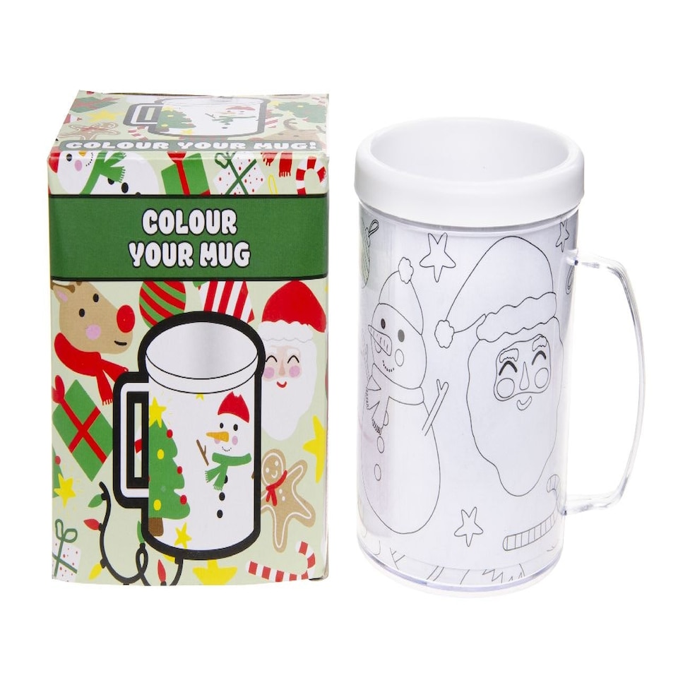 image 1 of Color Your Own Mug White | Christmas