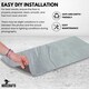 image 4 of NOVECRAFTO Vinyl Floor Tiles Self Adhesive – 12x24in Peel and Stick Waterproof Rectangular Flooring for Kitchen & Bathroom – Grey White Marble Effect Grey | 5.57 sqm