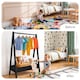 image 6 of Junior Vida Kids Bedroom Furniture Space Saving Foldable Clothing Rack - Black