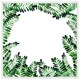 image 1 of Green botanical leaves (Picture Frame) White | S