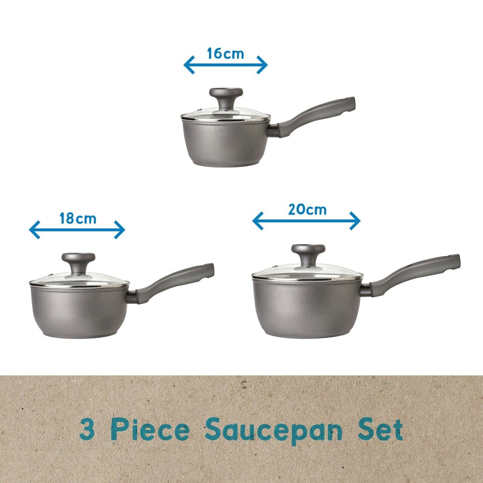 image 1 of Prestige Earth Pan 3 Piece Ceramic Non-Stick Saucepan Set