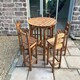 image 1 of Deluxe Alfresco Bar Set Six Seater - L200 x W200 x H110 - Redwood