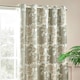 image 3 of Wylder Woodlands Floral Jacquard Natural Eyelet Curtains (W)168cm x (D)183cm | Multi