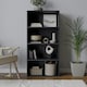 image 7 of Wide 4-Tier Bookcase Grey | Unit Colour: Grey