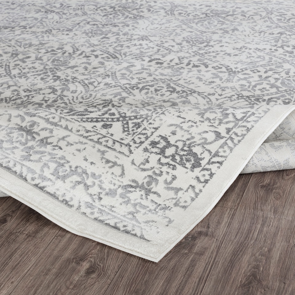 image 1 of LIVABLISS Roma-Vintage Traditional Boho Rug 80 x 220 cm | Off-White Grey Charcoal