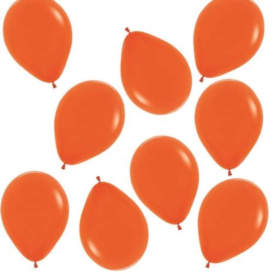 Fashion Solid Orange Sempertex Biodegradable Mini Latex Balloons 13cm / 5 in - Pack of 50 Orange