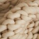 image 4 of BHS Chunky Cable Knit Throw, Cream