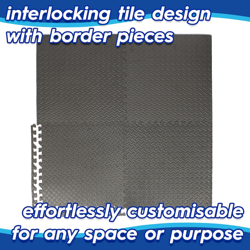 image 1 of Harbour Housewares Interlocking Gym Flooring Mats - 60 x 60cm - Pack of 12