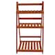 image 9 of Wooden Shelf Foldable Rack Flower Plant Pot Stand Storage Display Holder 3 Tier