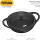 image 2 of Cast Iron Frying Pan, 24 cm Diameter, Cast Iron Skillet, Omlette Pan, Iron Frypan, Black