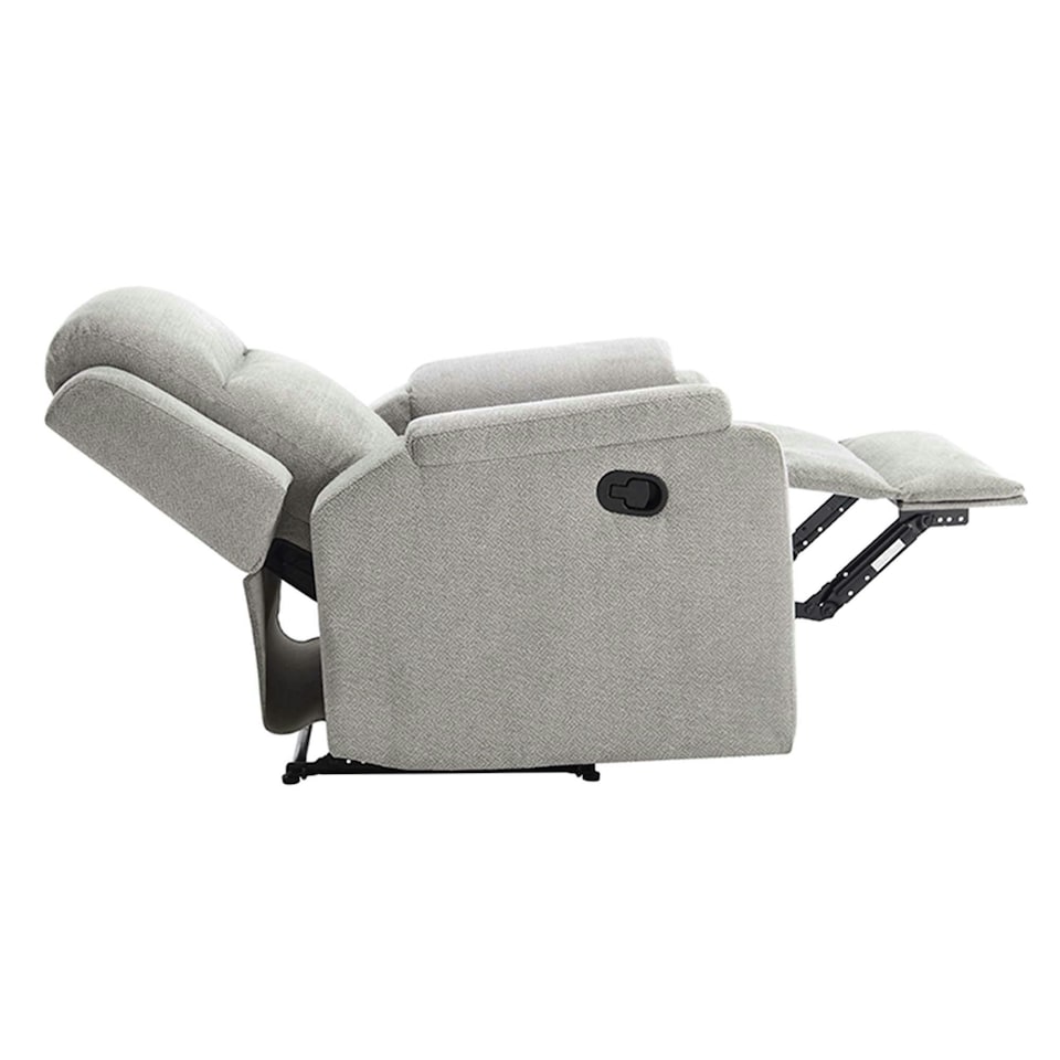 image 1 of Orka Manual Recliner Chenille Fabric Chair Grey