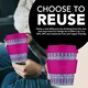 image 3 of Ecoffee Cup 8oz 240ml Reusable Eco-Friendly 100% Plant Based Coffee Cup with Silicone Lid & Sleeve - Melamine Free Travel Mug N/A | Messages From The Unseen World