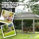 image 3 of Outsunny Garden Folding Tent Heavy Duty Pop Up Gazebo for Party Dark Grey