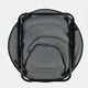 image 7 of OHS Plain Dyed Portable Lightweight Folding Soft Plush Padded Outdoor Garden Travel Camping Moon Chair Grey | Charcoal
