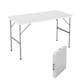 image 1 of 4ft Folding Table heavy duty Outdoor and Indoor use Garden Camping Event Table  White | White | White