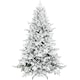 image 2 of HOMCOM 6ft Snow Flocked Christmas Tree with Realistic Tips, Wide Hinged Xmas Tree with Foldable Metal Stand, Easy Assembly for Home Decor | Green