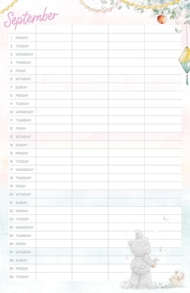 image 1 of Me to You Tatty Teddy 2025 Household Planner