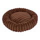 image 1 of Living and Home 6 Colour Soft Donut Pet Bed for Cats & Dogs,Warm & Cosy Retreat | Brown | Brown | L
