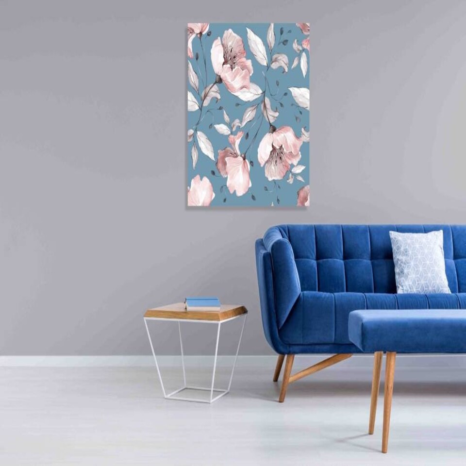 image 1 of Spring flowers and leaves (Canvas Print) 102cm x 102cm