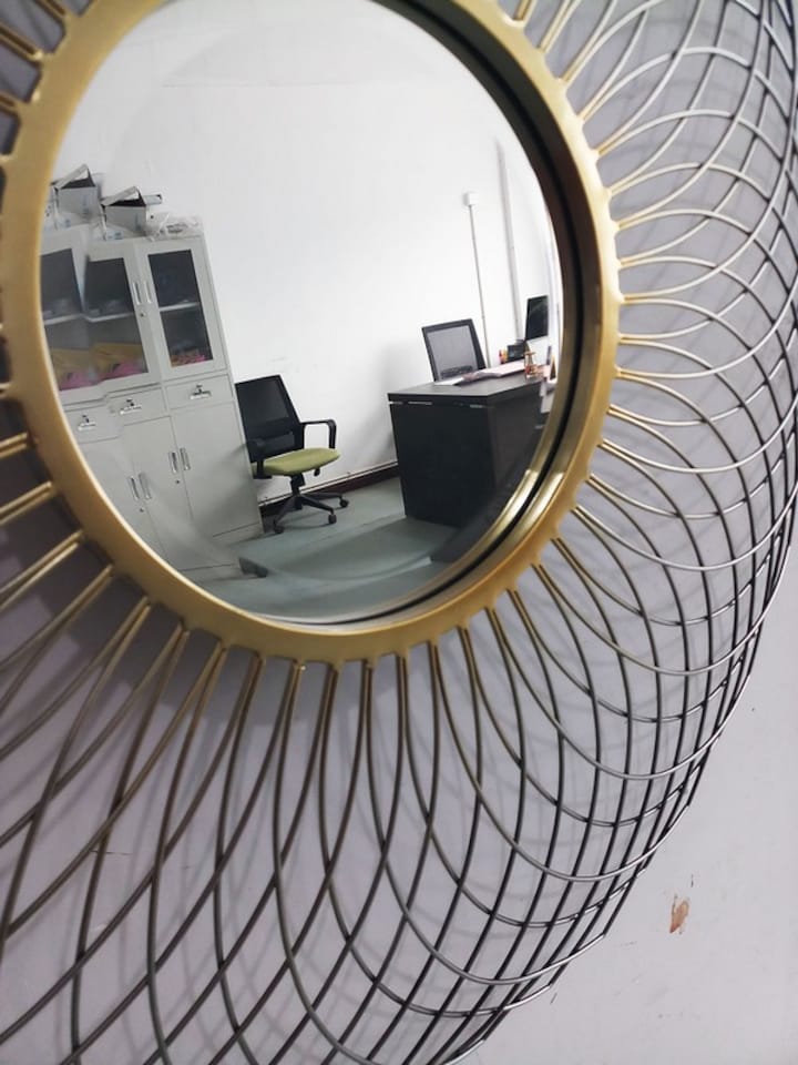 image 1 of Modern Mirror - L3 x W85 x H85 cm | Grey