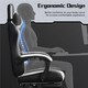 image 4 of Yaheetech Ergonomic Computer Chair with Massage Lumbar Pillow Multi | Black/White