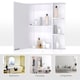 image 7 of HOMCOM Wall Mounted Bathroom Cabinet with Mirror Single Door Storage Organizer 2-tier Inner Shelves White