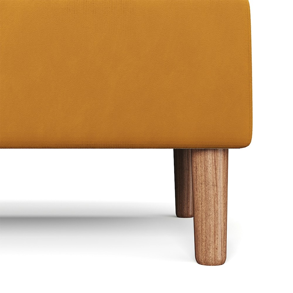 image 1 of Living and Home Modern Tufted Velvet Storage Ottoman- Yellow