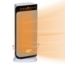 HOMCOM Oscillating Ceramic Space Heater w/ Remote Control, Timer & Safety System