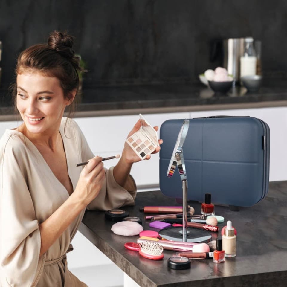 image 1 of Premium Vanity Travel Case 100% Makrolon PC with Waterproof Pocket