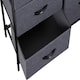 image 4 of Chest of 5 drawers bedroom Black storage unit wooden metal frame tv stand dresser