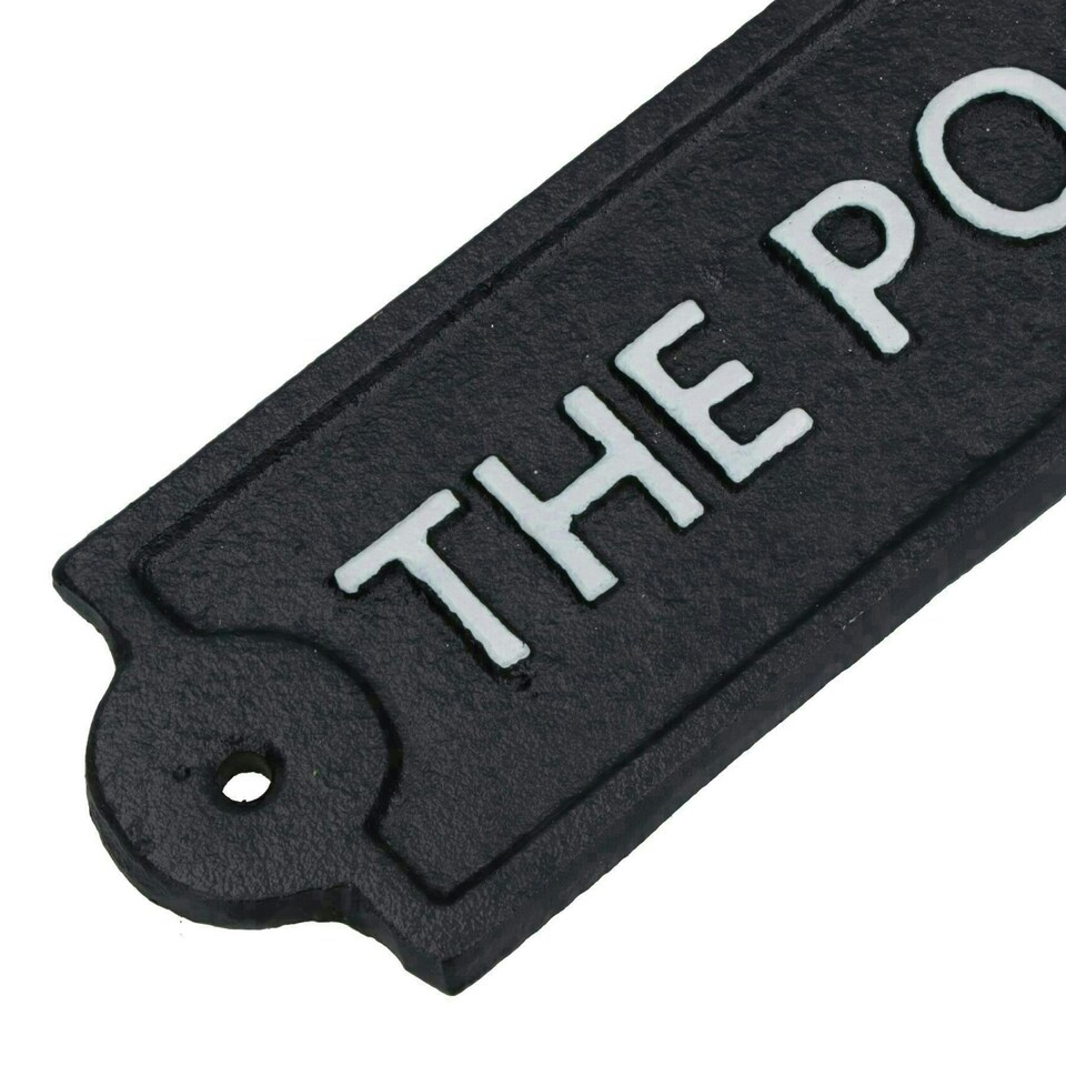 image 1 of The Poo Room Toilet Cast Iron Sign Plaque Wall Door House Cafe Shop Pub Bar