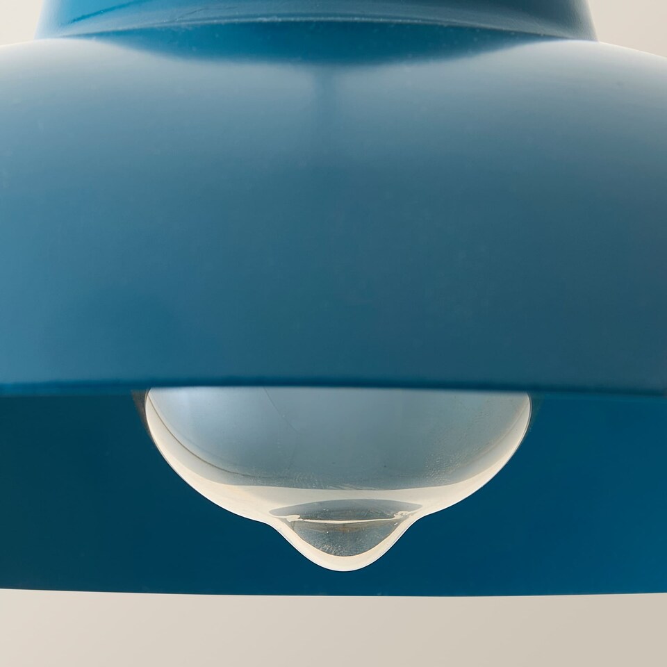 image 1 of ValueLights Civic Pair French Blue Ceiling Pendant Shades | Blue