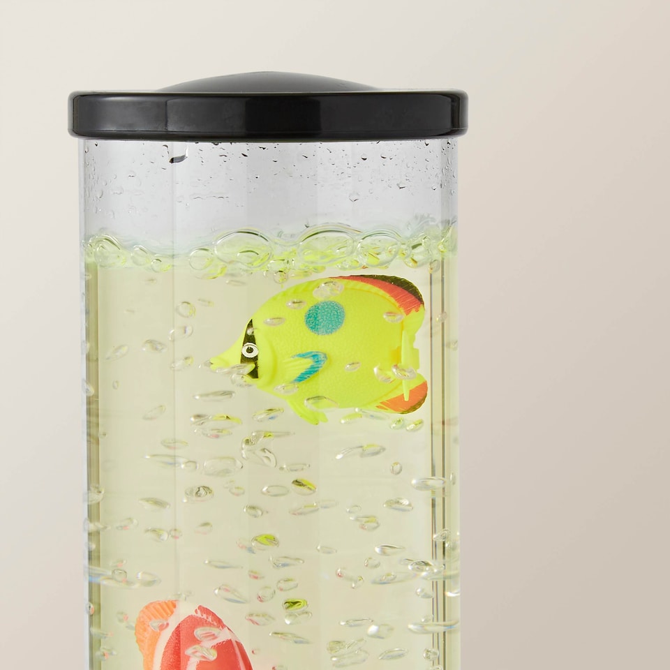 image 1 of ValueLights Colour Changing Novelty Sensory Fish Bubble Lamp 80cm