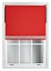 image 1 of FURNISHED Thermal Blackout Roller Blinds with Diamante Edge Made to Measure Window Shade | Red | Red | (W) 90cm x (L) 210cm