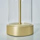 image 1 of ValueLights Contemporary Matt Gold And Clear Tube Table Lamp Base