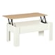 image 9 of HOMCOM Lift Top Coffee Table with Hidden Storage Compartment, Lift Tabletop Pop-Up Center Table for Living Room | White