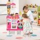 image 2 of Large Kitchen Playset for Kids (Pink) - Pretend Cooking Toy Gift for Boys & Girls
