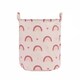 image 1 of OHS Kids Rainbow Print Round Pop Up Clothes Toy Storage Laundry Basket, 1-2kg - Blush Pink